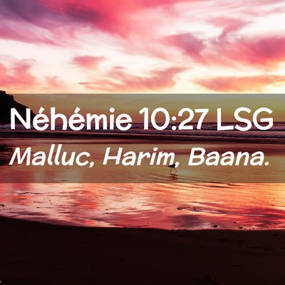 Picture 02 - Néhémie 10:27 LSG - Malluc, Harim, - Bible Verse Picture