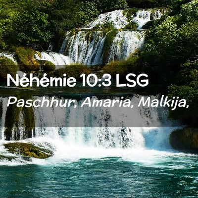 Picture 02 - Néhémie 10:3 LSG - Paschhur, Amaria, - Bible Verse Picture