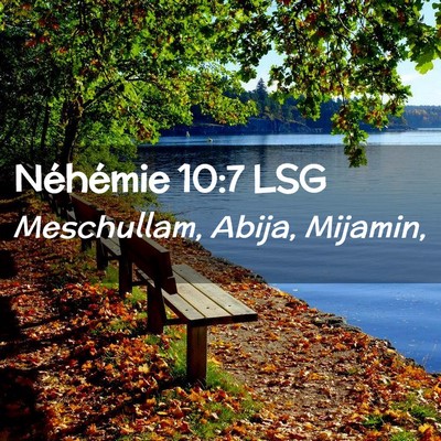 Picture 02 - Néhémie 10:7 LSG - Meschullam, Abija, - Bible Verse Picture