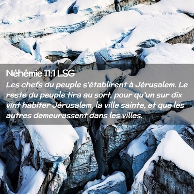 Picture 02 - Néhémie 11:1 LSG - Les chefs du peuple s'établirent à Jérusalem. - Bible Verse Picture