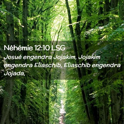 Picture 02 - Néhémie 12:10 LSG - Josué engendra Jojakim, Jojakim engendra - Bible Verse Picture