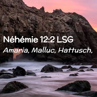 Picture 02 - Néhémie 12:2 LSG - Amaria, Malluc, - Bible Verse Picture
