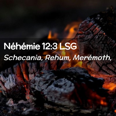Picture 02 - Néhémie 12:3 LSG - Schecania, Rehum, - Bible Verse Picture