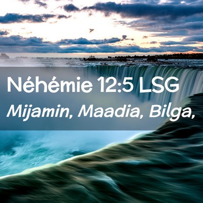 Picture 02 - Néhémie 12:5 LSG - Mijamin, Maadia, - Bible Verse Picture