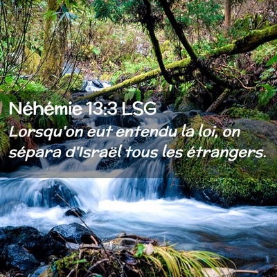 Picture 02 - Néhémie 13:3 LSG - Lorsqu'on eut entendu la loi, on sépara - Bible Verse Picture