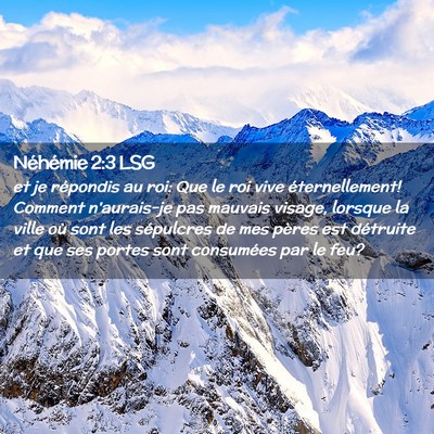 Picture 02 - Néhémie 2:3 LSG - et je répondis au roi: Que le roi vive - Bible Verse Picture