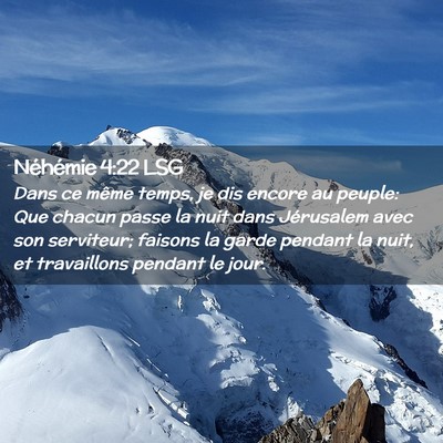 Picture 02 - Néhémie 4:22 LSG - Dans ce même temps, je dis encore au peuple: Que - Bible Verse Picture