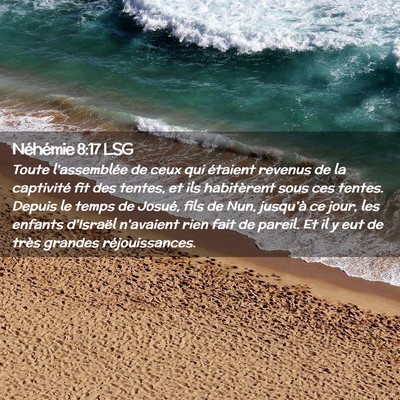 Picture 02 - Néhémie 8:17 LSG - Toute l'assemblée de ceux qui étaient revenus - Bible Verse Picture