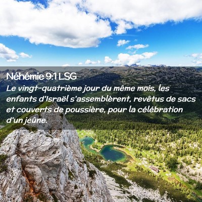 Picture 02 - Néhémie 9:1 LSG - Le vingt-quatrième jour du même mois, les - Bible Verse Picture