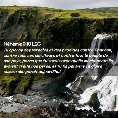 Picture 02 - Néhémie 9:10 LSG - Tu opéras des miracles et des prodiges contre - Bible Verse Picture