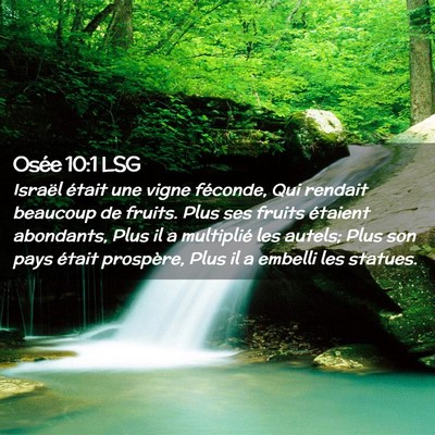 Picture 02 - Osée 10:1 LSG - Israël était une vigne féconde, Qui rendait - Bible Verse Picture