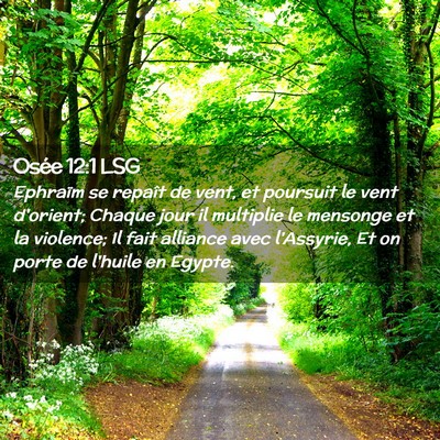 Picture 02 - Osée 12:1 LSG - Ephraïm se repaît de vent, et poursuit le vent - Bible Verse Picture