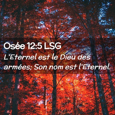 Picture 02 - Osée 12:5 LSG - L'Eternel est le Dieu des armées; Son nom est - Bible Verse Picture