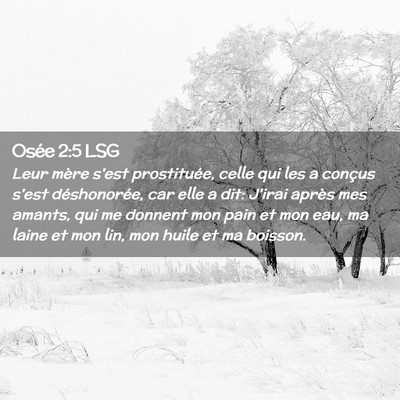 Picture 02 - Osée 2:5 LSG - Leur mère s'est prostituée, celle qui les a - Bible Verse Picture