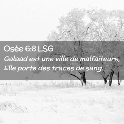 Picture 02 - Osée 6:8 LSG - Galaad est une ville de malfaiteurs, Elle porte - Bible Verse Picture