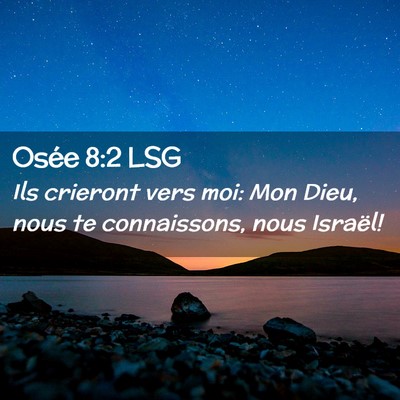 Picture 02 - Osée 8:2 LSG - Ils crieront vers moi: Mon Dieu, nous te - Bible Verse Picture