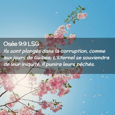 Picture 02 - Osée 9:9 LSG - Ils sont plongés dans la corruption, comme aux - Bible Verse Picture
