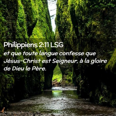 Picture 02 - Philippiens 2:11 LSG - et que toute langue confesse que Jésus-Christ - Bible Verse Picture