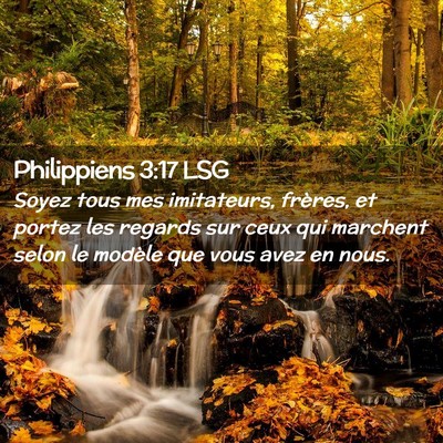 Picture 02 - Philippiens 3:17 LSG - Soyez tous mes imitateurs, frères, et portez les - Bible Verse Picture