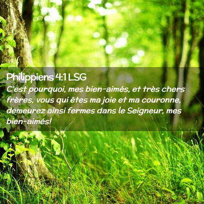 Picture 02 - Philippiens 4:1 LSG - C'est pourquoi, mes bien-aimés, et très chers - Bible Verse Picture
