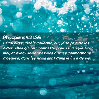 Picture 02 - Philippiens 4:3 LSG - Et toi aussi, fidèle collègue, oui, je te prie - Bible Verse Picture