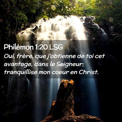 Picture 02 - Philémon 1:20 LSG - Oui, frère, que j'obtienne de toi cet avantage, - Bible Verse Picture