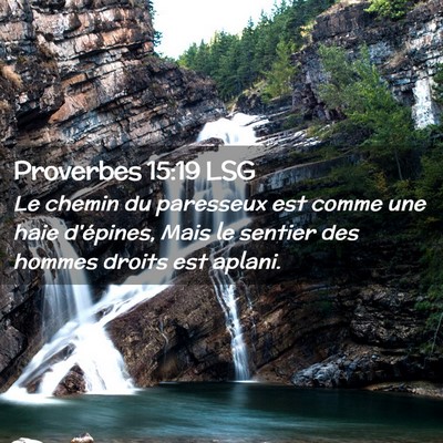Picture 02 - Proverbes 15:19 LSG - Le chemin du paresseux est comme une haie - Bible Verse Picture