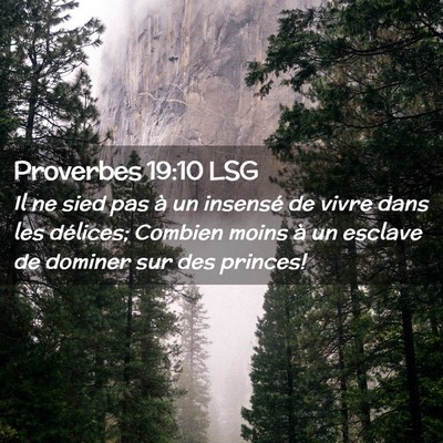 Picture 02 - Proverbes 19:10 LSG - Il ne sied pas à un insensé de vivre dans les - Bible Verse Picture