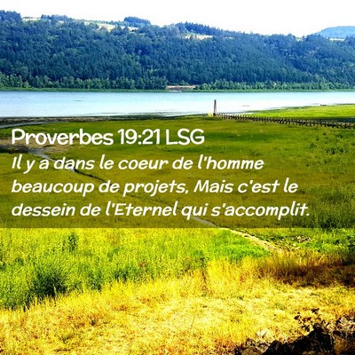 Picture 02 - Proverbes 19:21 LSG - Il y a dans le coeur de l'homme beaucoup de - Bible Verse Picture