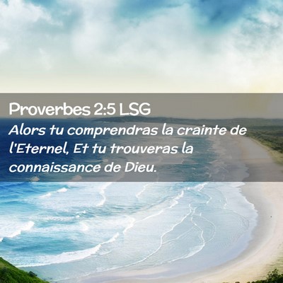 Picture 02 - Proverbes 2:5 LSG - Alors tu comprendras la crainte de l'Eternel, Et - Bible Verse Picture