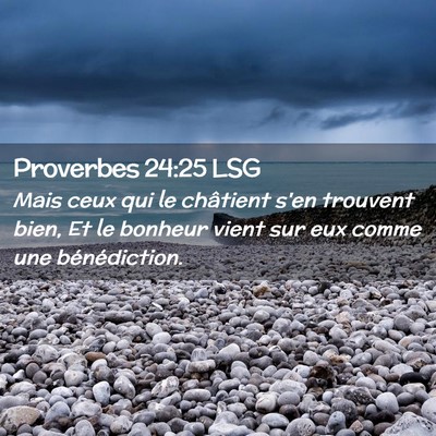 Picture 02 - Proverbes 24:25 LSG - Mais ceux qui le châtient s'en trouvent bien, Et - Bible Verse Picture