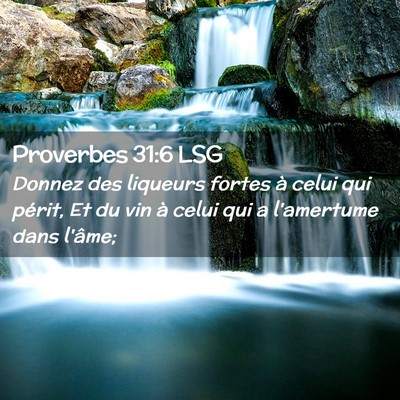 Picture 02 - Proverbes 31:6 LSG - Donnez des liqueurs fortes à celui qui périt, - Bible Verse Picture