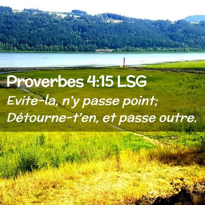 Picture 02 - Proverbes 4:15 LSG - Evite-la, n'y passe point; Détourne-t'en, et - Bible Verse Picture