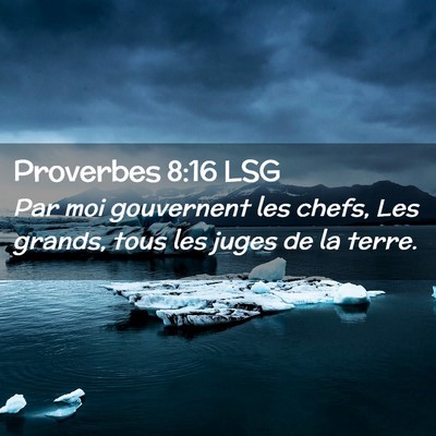 Picture 02 - Proverbes 8:16 LSG - Par moi gouvernent les chefs, Les grands, tous - Bible Verse Picture