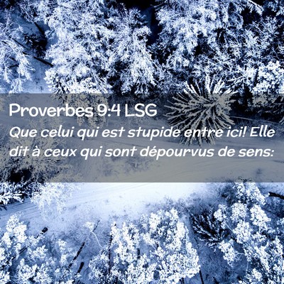 Picture 02 - Proverbes 9:4 LSG - Que celui qui est stupide entre ici! Elle dit à - Bible Verse Picture