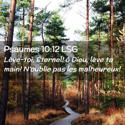 Picture 02 - Psaumes 10:12 LSG - Lève-toi, Eternel! ô Dieu, lève ta main! - Bible Verse Picture