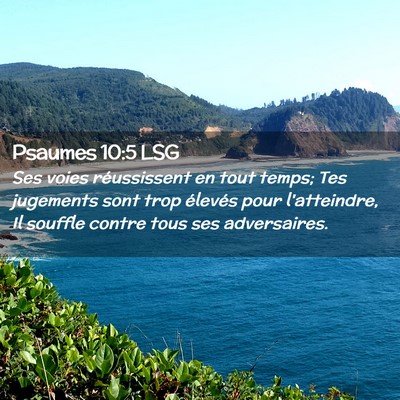 Picture 02 - Psaumes 10:5 LSG - Ses voies réussissent en tout temps; Tes - Bible Verse Picture