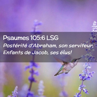 Picture 02 - Psaumes 105:6 LSG - Postérité d'Abraham, son serviteur, Enfants de - Bible Verse Picture