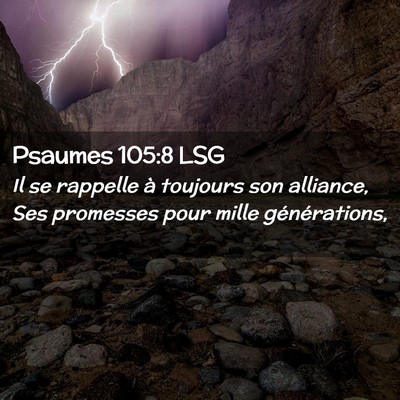 Picture 02 - Psaumes 105:8 LSG - Il se rappelle à toujours son alliance, Ses - Bible Verse Picture