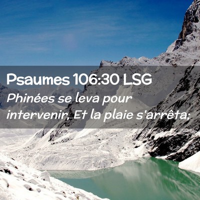 Picture 02 - Psaumes 106:30 LSG - Phinées se leva pour intervenir, Et la plaie - Bible Verse Picture