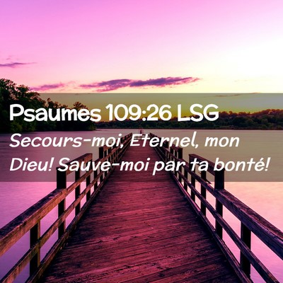 Picture 02 - Psaumes 109:26 LSG - Secours-moi, Eternel, mon Dieu! Sauve-moi par ta - Bible Verse Picture