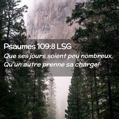 Picture 02 - Psaumes 109:8 LSG - Que ses jours soient peu nombreux, Qu'un autre - Bible Verse Picture