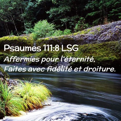 Picture 02 - Psaumes 111:8 LSG - Affermies pour l'éternité, Faites avec - Bible Verse Picture