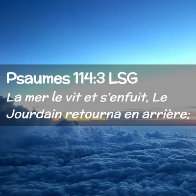 Picture 02 - Psaumes 114:3 LSG - La mer le vit et s'enfuit, Le Jourdain retourna - Bible Verse Picture