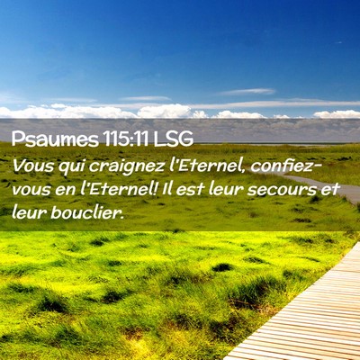 Picture 02 - Psaumes 115:11 LSG - Vous qui craignez l'Eternel, confiez-vous en - Bible Verse Picture