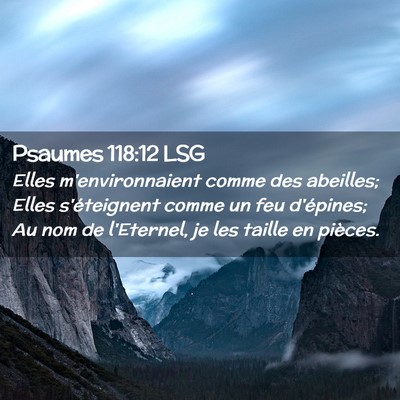 Picture 02 - Psaumes 118:12 LSG - Elles m'environnaient comme des abeilles; Elles - Bible Verse Picture
