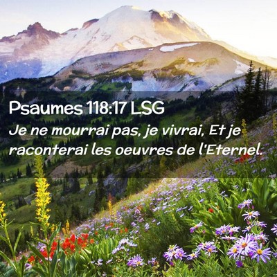 Picture 02 - Psaumes 118:17 LSG - Je ne mourrai pas, je vivrai, Et je raconterai - Bible Verse Picture