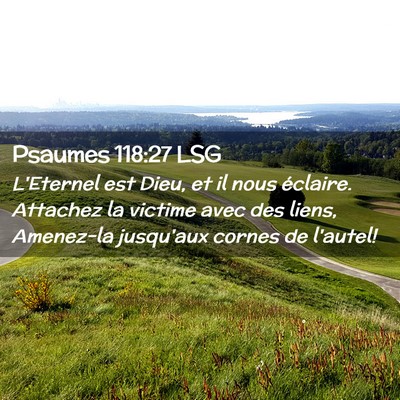 Picture 02 - Psaumes 118:27 LSG - L'Eternel est Dieu, et il nous éclaire. Attachez - Bible Verse Picture