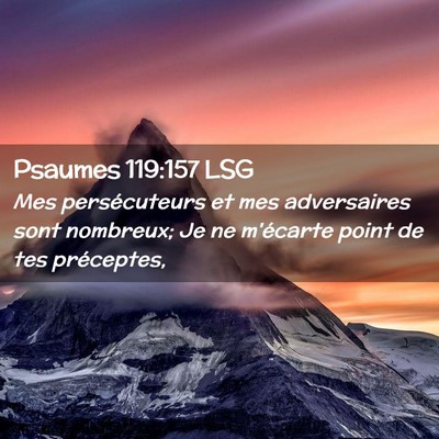 Picture 02 - Psaumes 119:157 LSG - Mes persécuteurs et mes adversaires sont - Bible Verse Picture