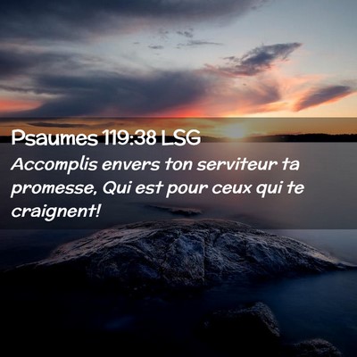 Picture 02 - Psaumes 119:38 LSG - Accomplis envers ton serviteur ta promesse, Qui - Bible Verse Picture